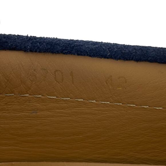 Versace La Medusa Suede Driver Loafers Moccasins Navy Blue Size 42 - Picture 12 of 12